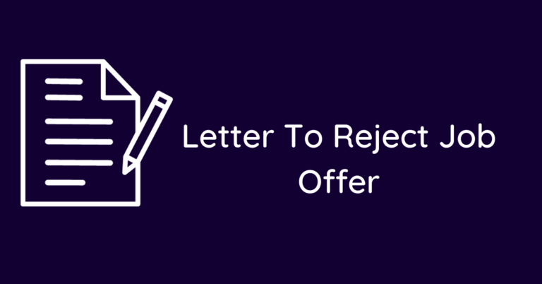 Letter To Reject Job Offer Sample Letter Hub