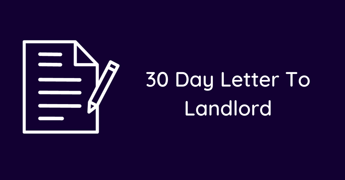 30 Day Letter To Landlord
