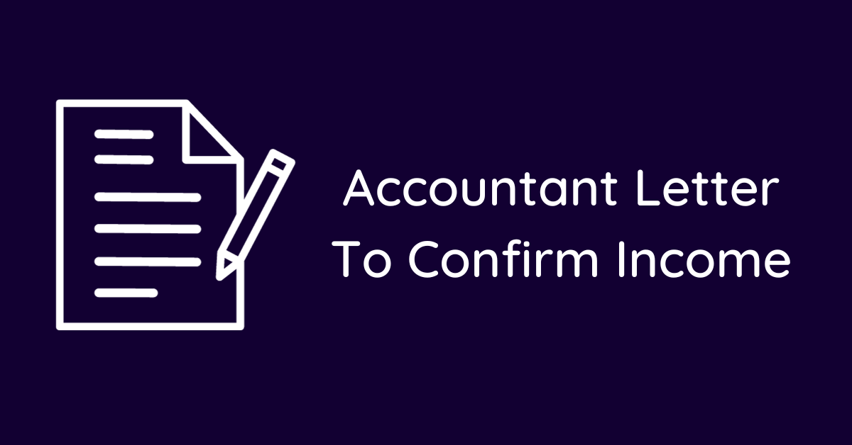 Accountant Letter To Confirm Income