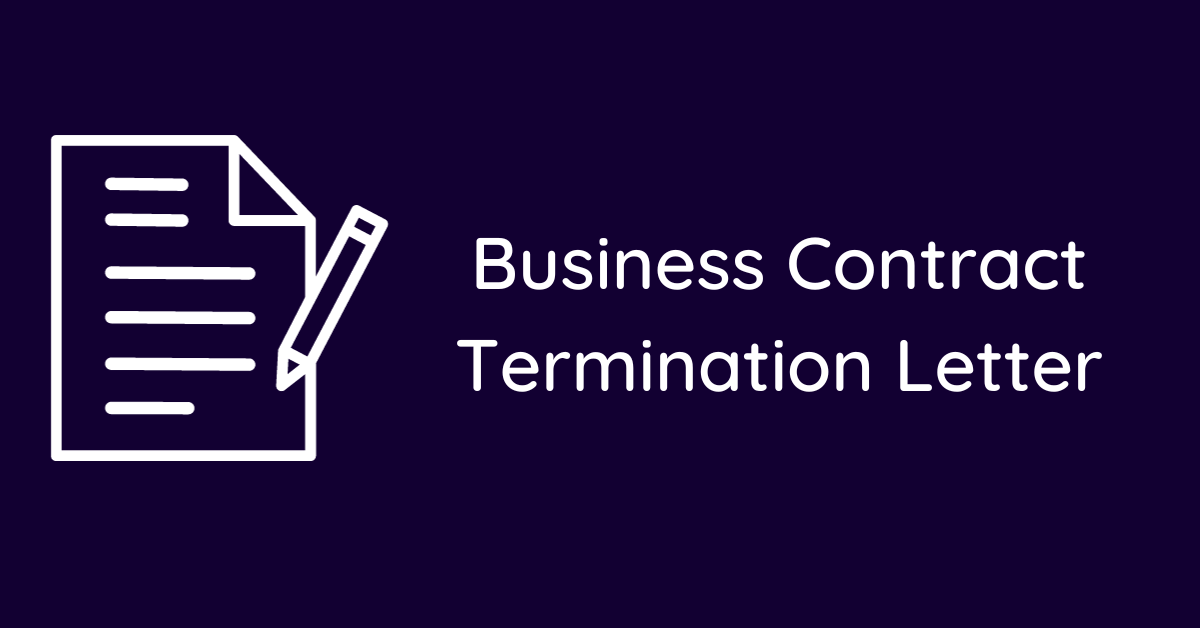 Business Contract Termination Letter