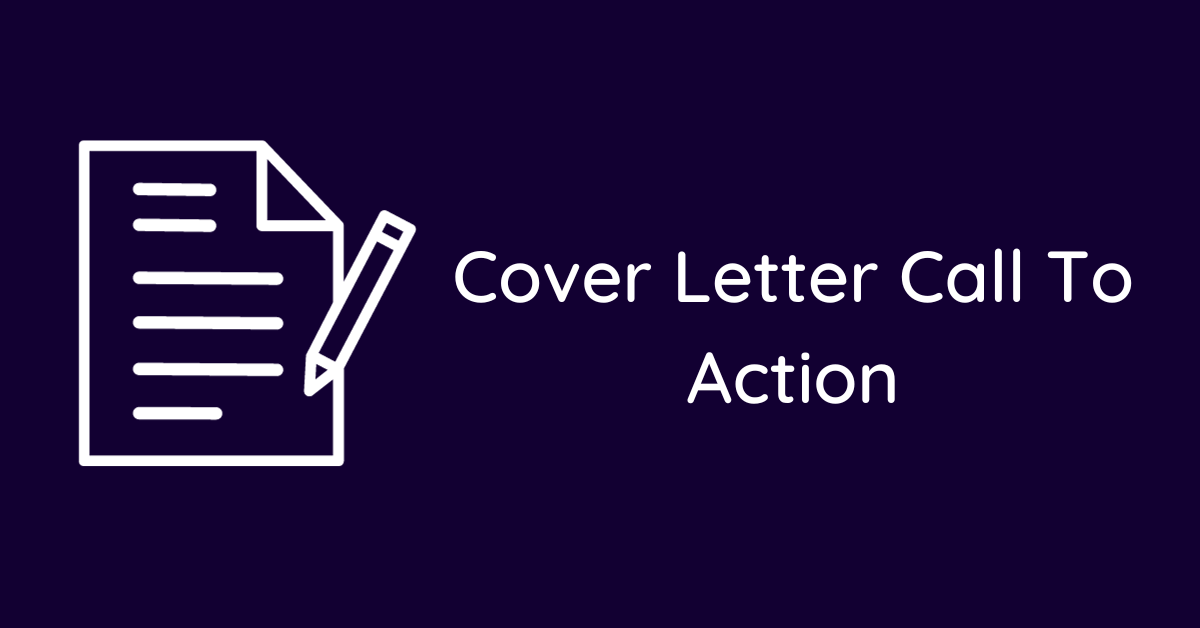 Cover Letter Call To Action