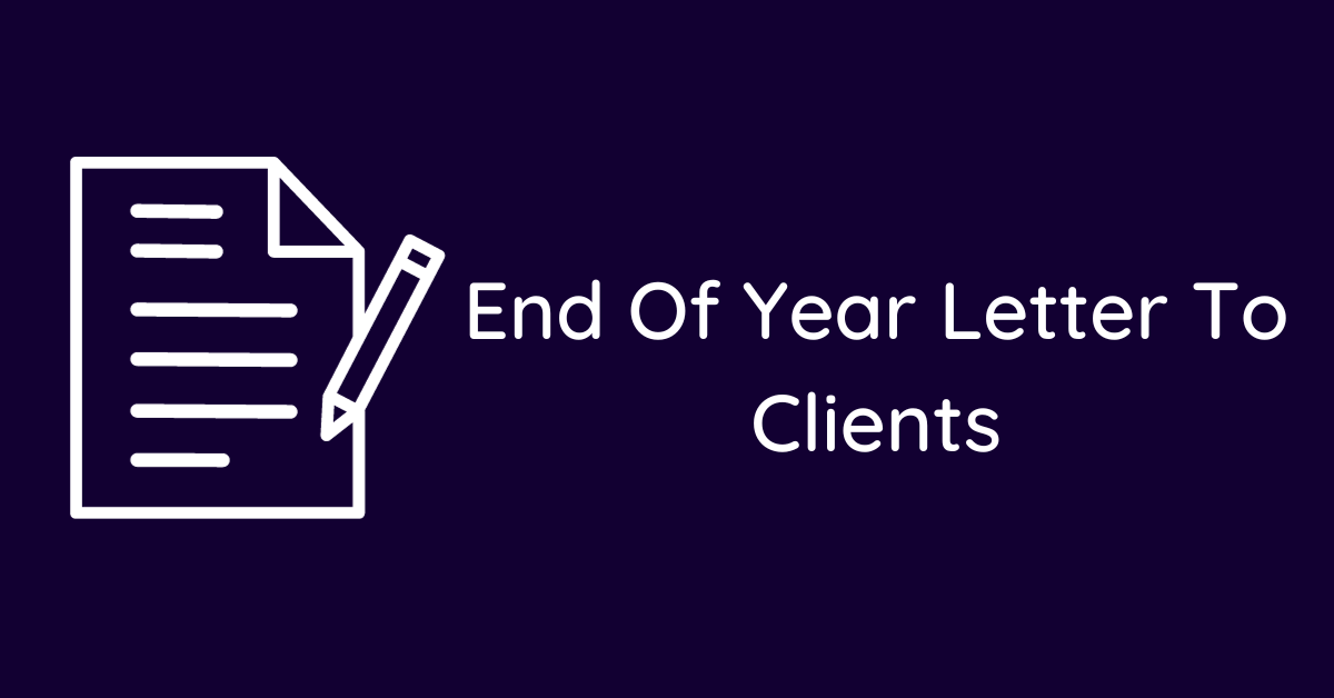 End Of Year Letter To Clients