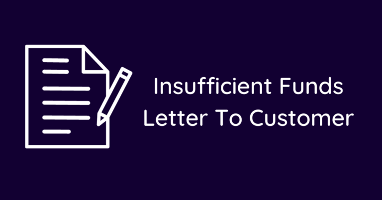 Insufficient Funds Letter To Customer Sample Letter Hub