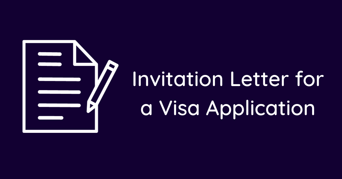 Invitation Letter for a Visa Application