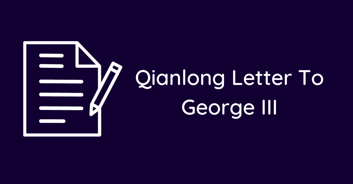 Qianlong Letter To George III