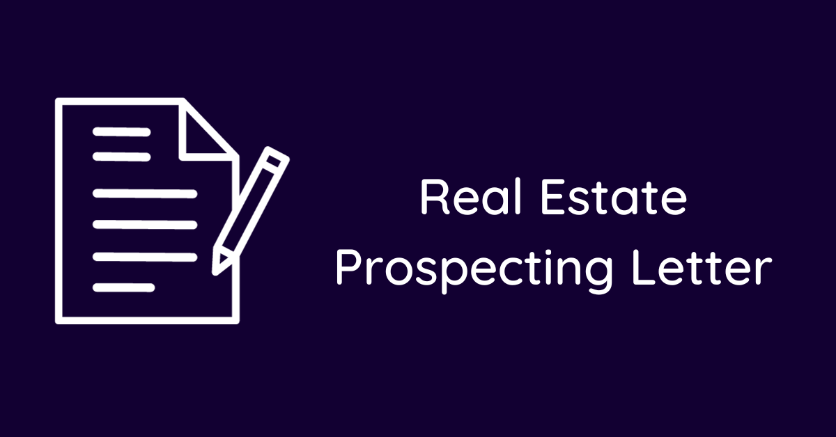 Real Estate Prospecting Letter