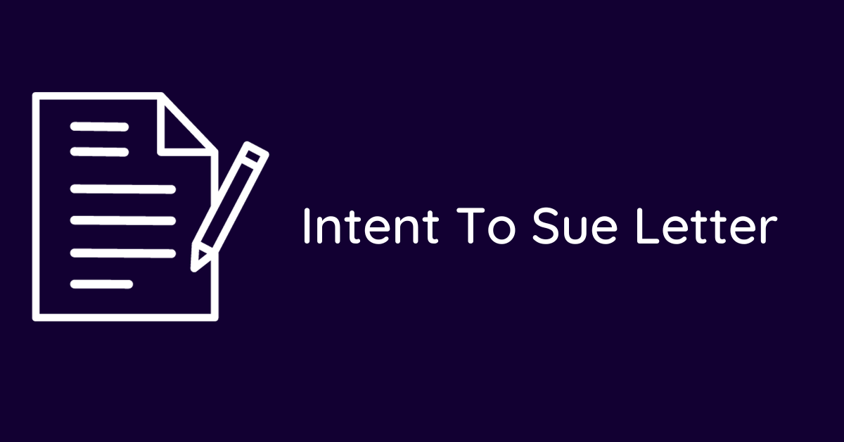 Intent To Sue Letter