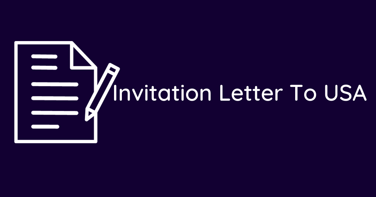 Invitation Letter To USA