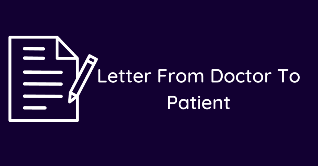 Letter From Doctor To Patient