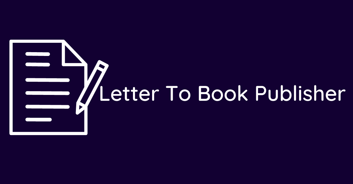 Letter To Book Publisher