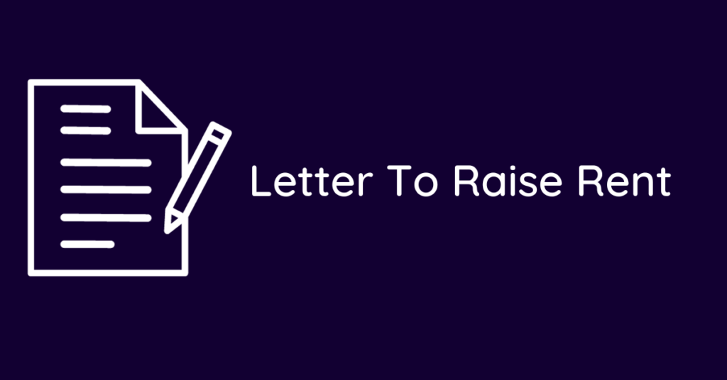 Letter To Raise Rent