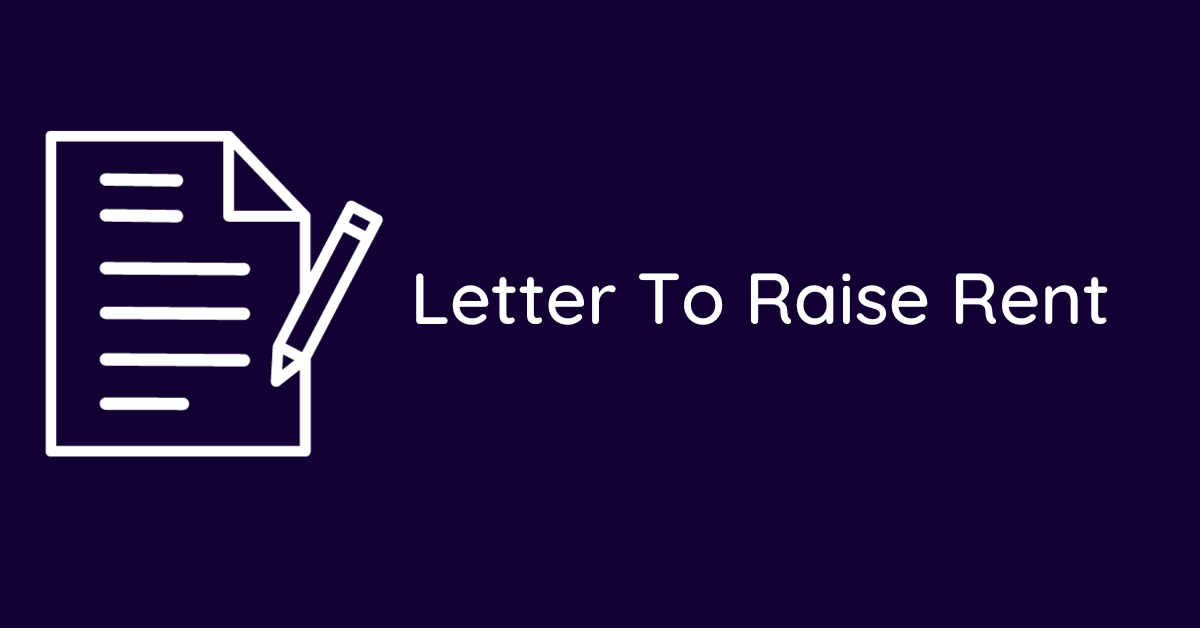 Letter To Raise Rent