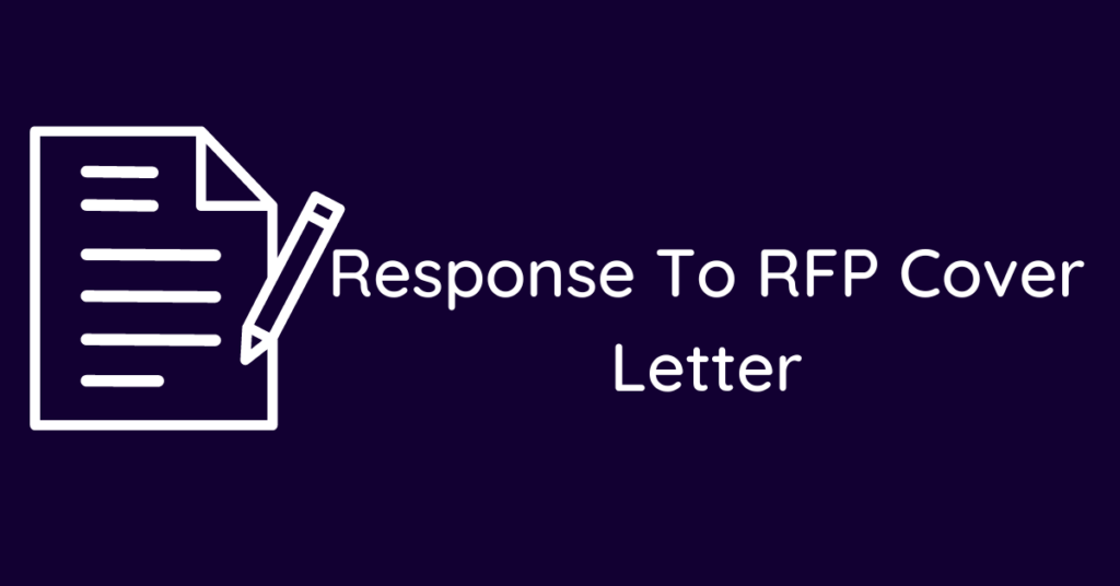 Response To RFP Cover Letter