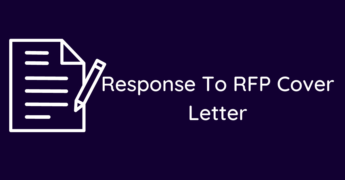 Response To RFP Cover Letter