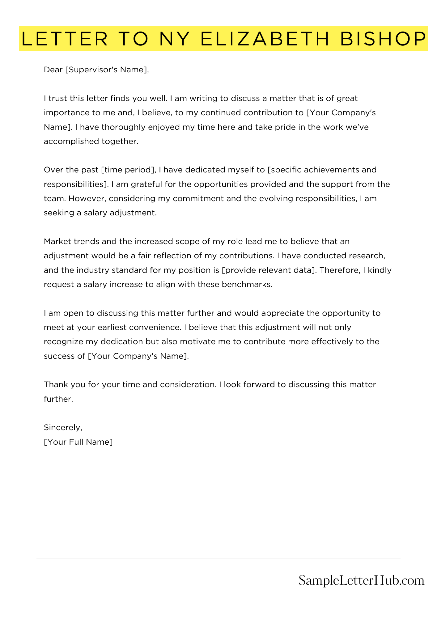 Letter To Ny Elizabeth Bishop