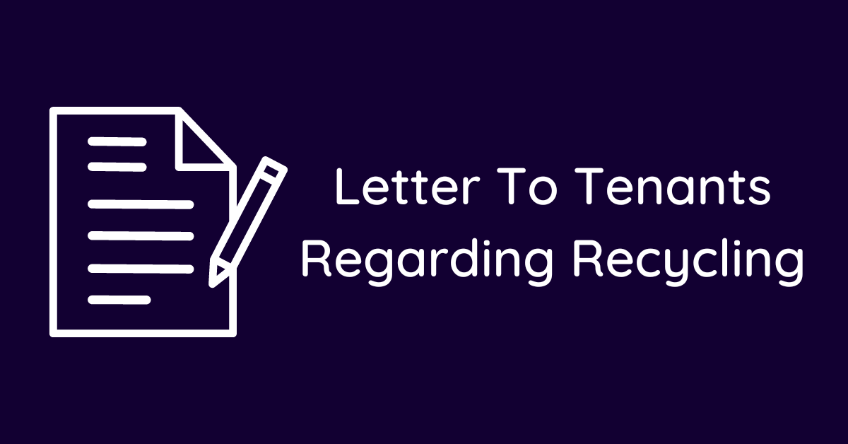 Letter To Tenants Regarding Recycling