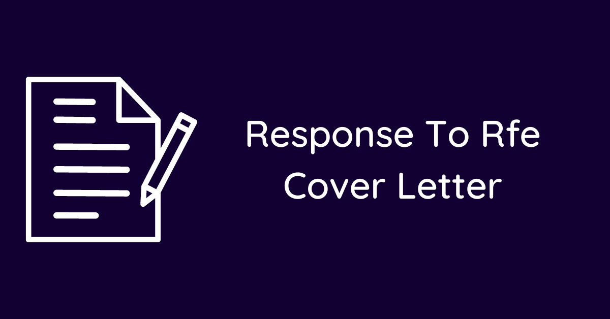 rfe cover letter sample