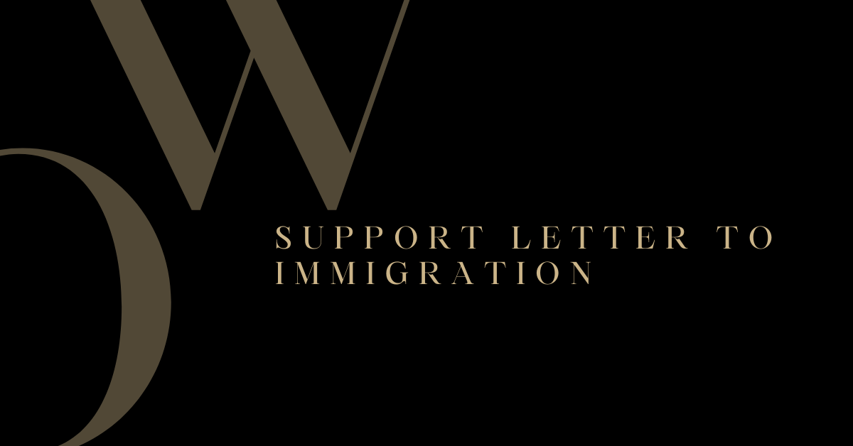 Support Letter To Immigration