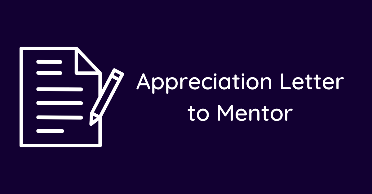 Appreciation Letter to Mentor