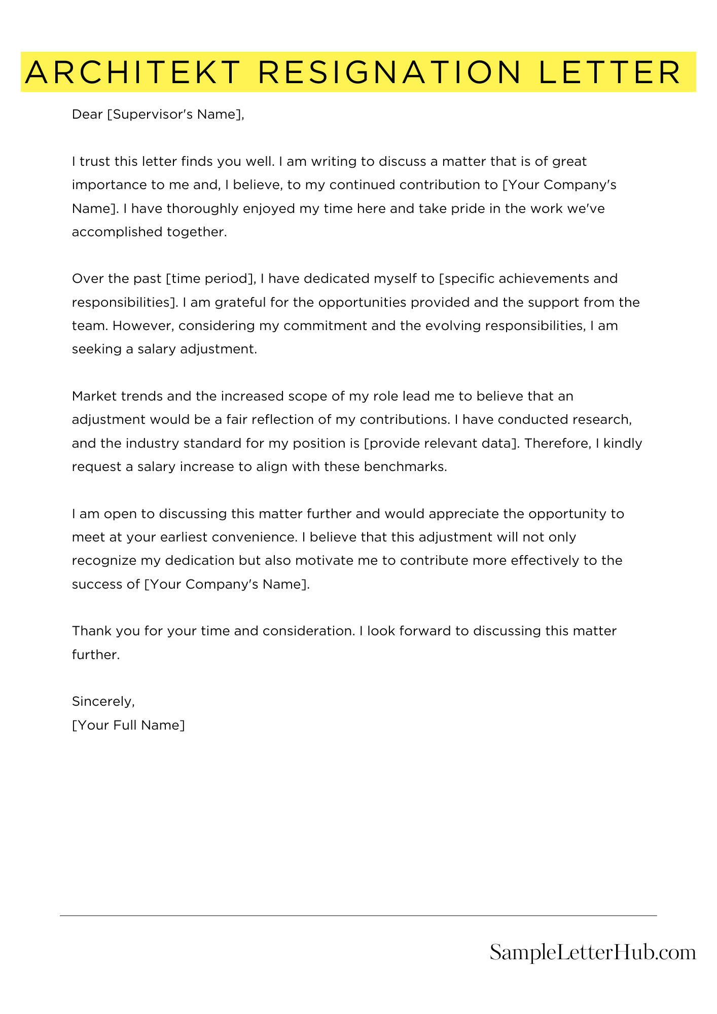 Architekt Resignation Letter 