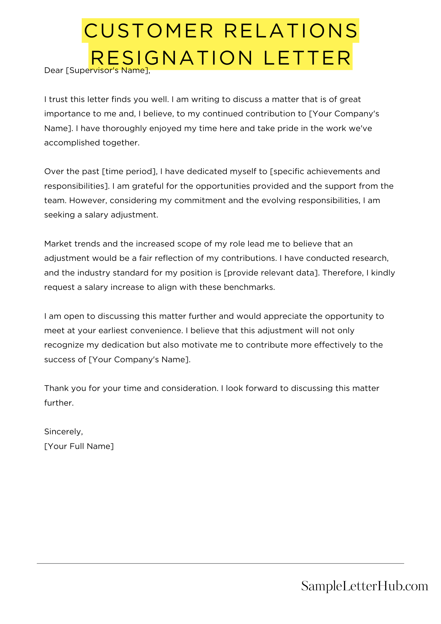 Contractor Resignation Letter