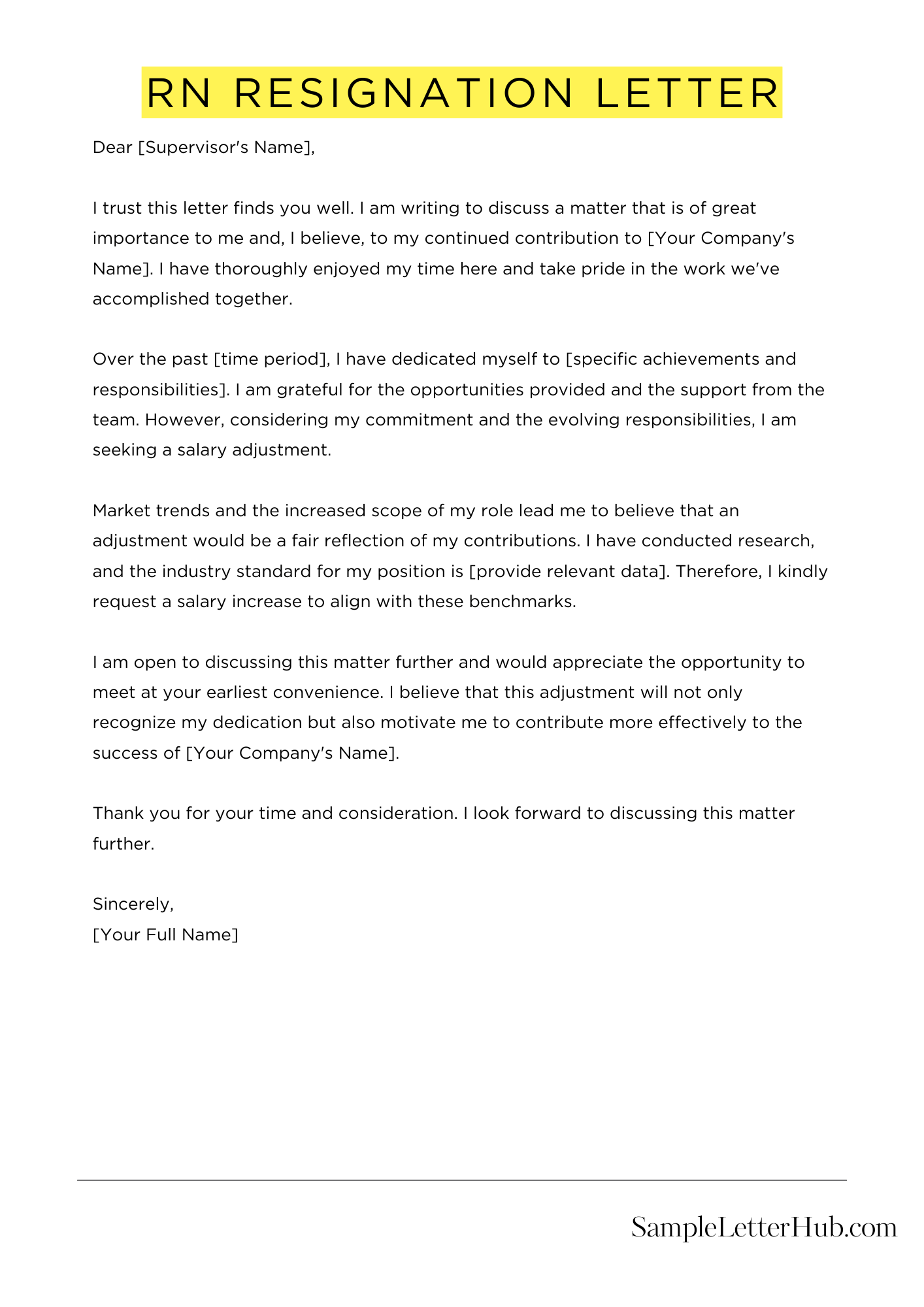 Rn Resignation Letter