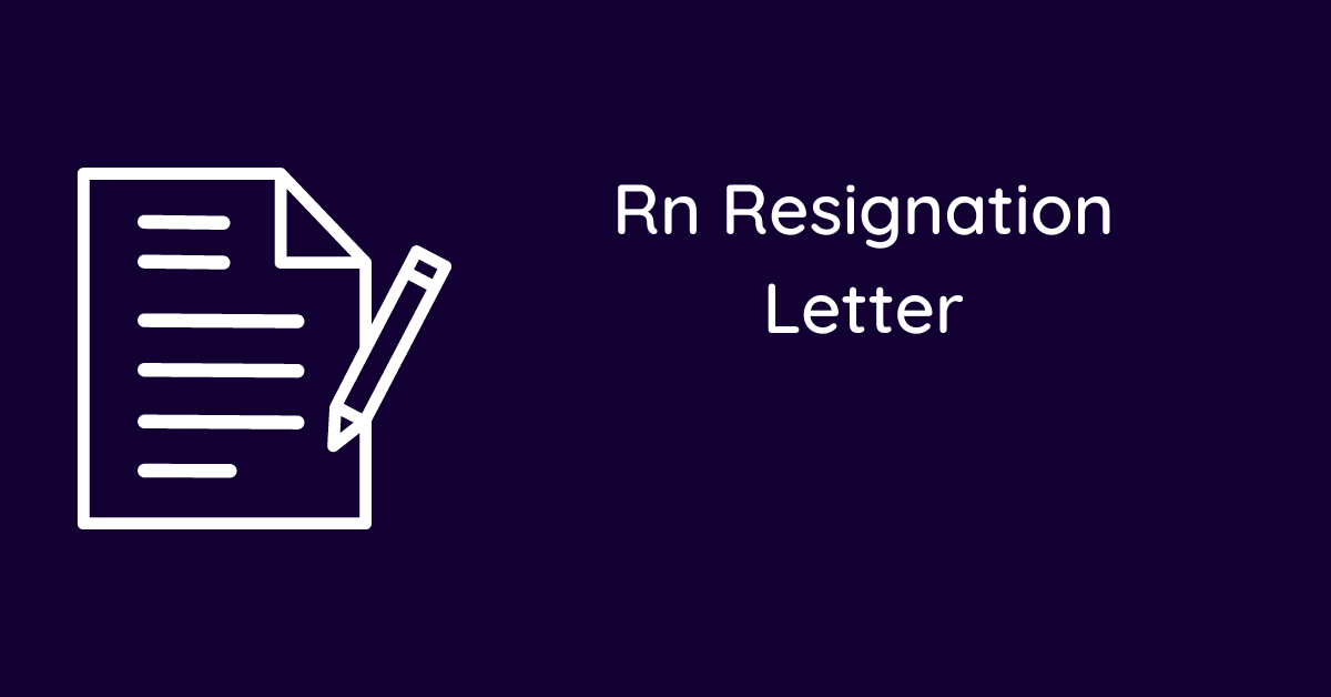 Rn Resignation Letter