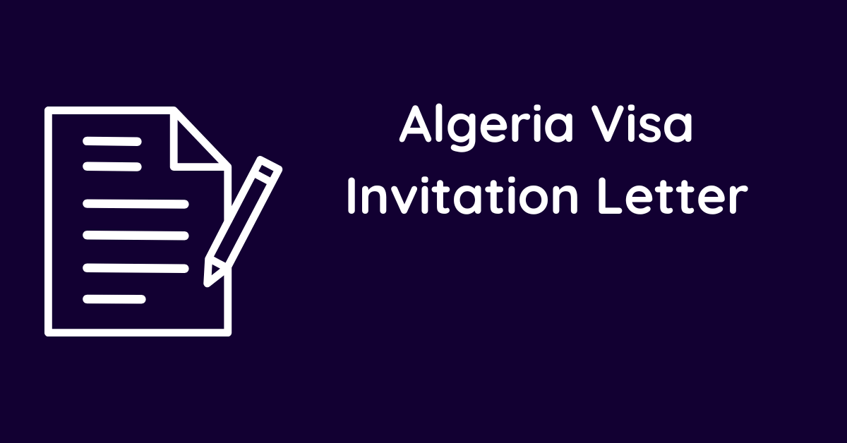 Algeria Visa Invitation Letter