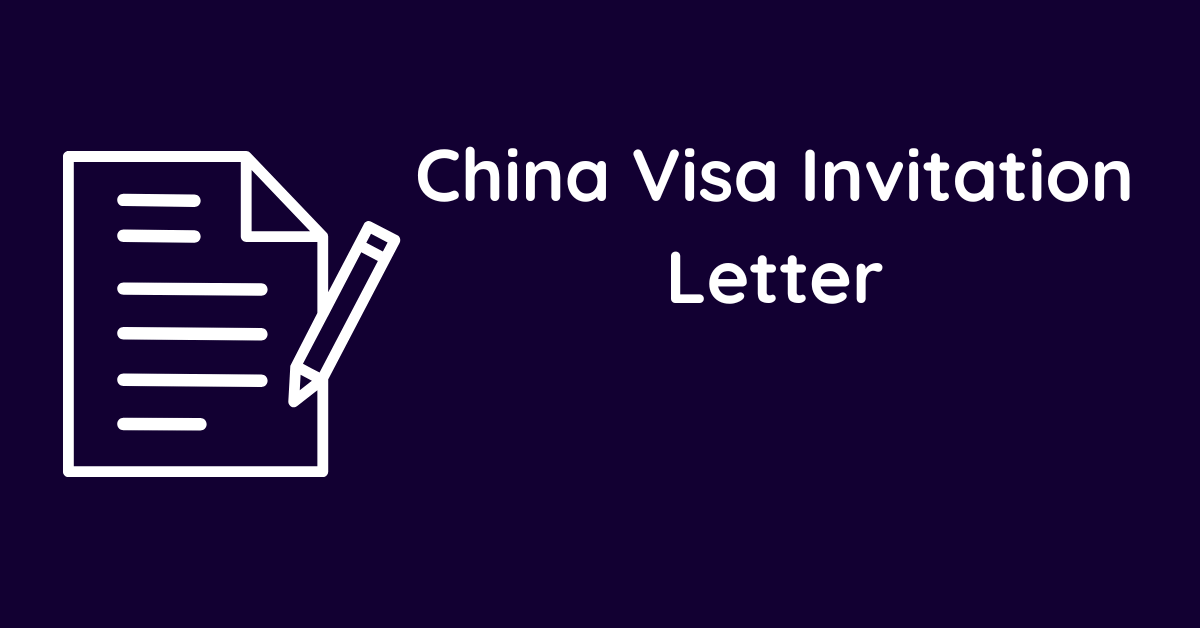 China Visa Invitation Letter