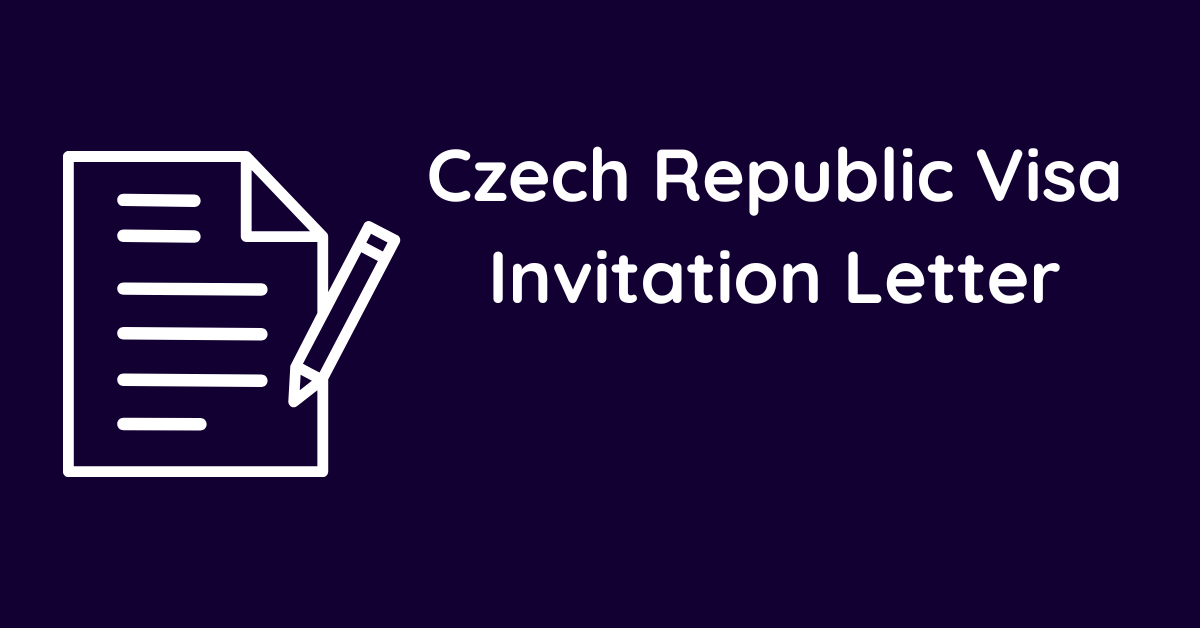 Czech Republic Visa Invitation Letter