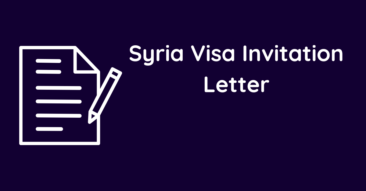 Syria Visa Invitation Letter