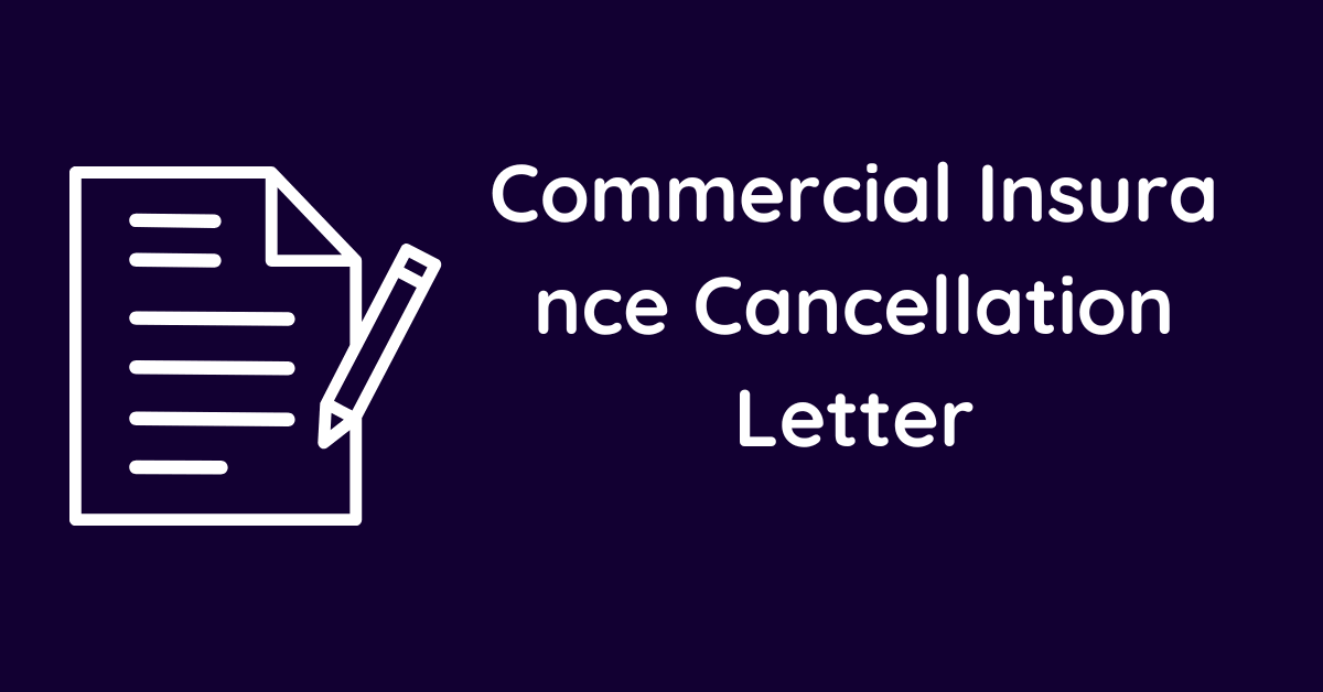 Commercial Insurance Cancellation Letter