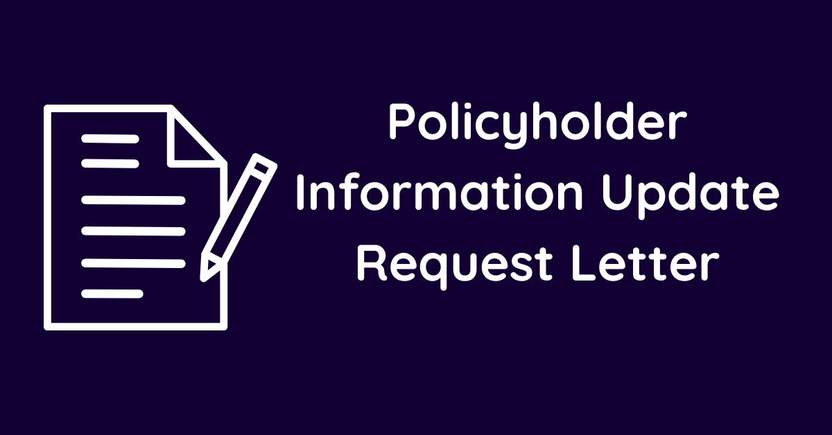Policyholder Information Update Request Letter